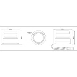 Girofar auto LED 10-110V cu dimensiuni reduse si prindere in 3 puncte Girofar auto LED 10-110V cu dimensiuni reduse si prindere in 3 puncte
